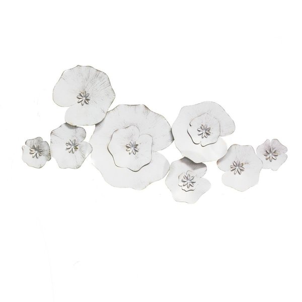 Home Roots Lily Pad Metal Wall ArtWhite 321293